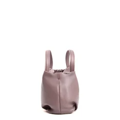 SOFT MINI BAG ROSA In pelle liscia