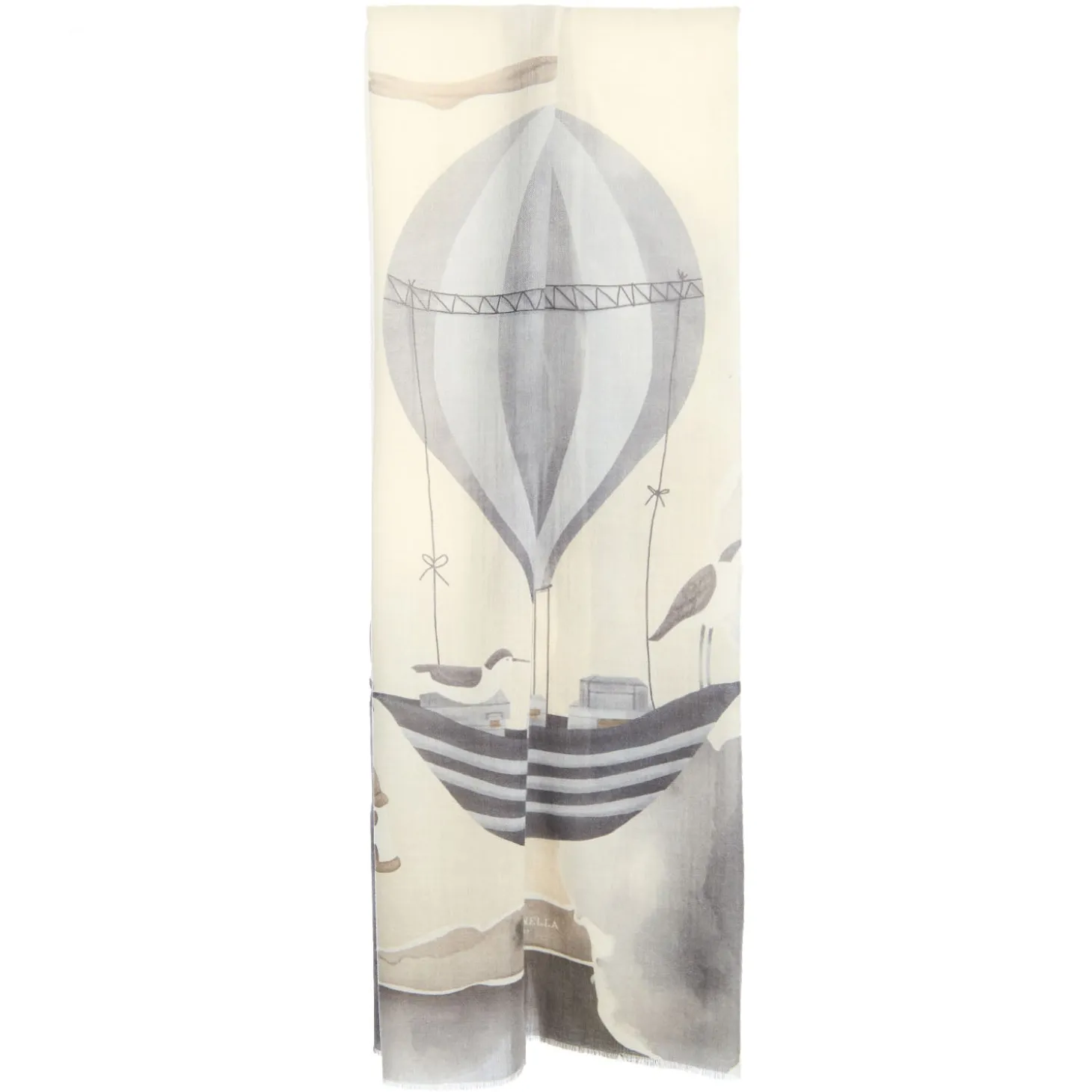STOLA BEIGE IN CASHMERE Collezione floreale