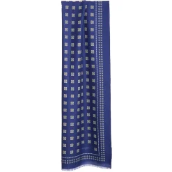 STOLA BLUE IN LANA Decorazioni floreali