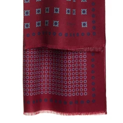 STOLA BORDEAUX IN LANA Decorazioni floreali