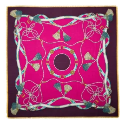 STOLA BORDEAUX 115 IN LANA, SETA E CASHMERE Nappine e chiavi
