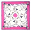 STOLA FUCSIA 115 IN LANA, SETA E CASHMERE Nappine e chiavi