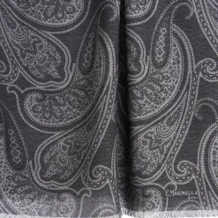 STOLA GRIGIA IN LANA Fantasia paisley