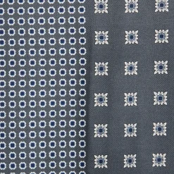 STOLA GRIGIO SCURO IN LANA Decorazioni floreali
