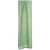 STOLA IN VOILE DI COTONE E SETA VERDE Fiore monogram 100