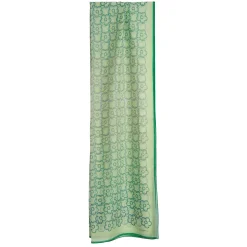 STOLA IN VOILE DI COTONE E SETA VERDE Fiore monogram 100