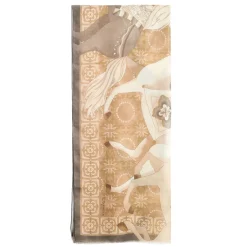STOLA MARRONE IN CASHMERE Collezione elefanti