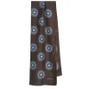 STOLA MARRONE SCURO IN SETA MADDER Collezione floreale