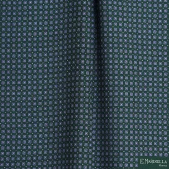 STOLA VERDE SCURO In lana con decorazioni floreali
