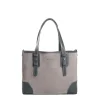 TOTE BAG MIDI GRIGIA In suede e pelle