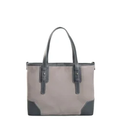 TOTE BAG MIDI GRIGIA In suede e pelle
