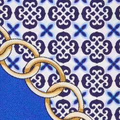 TWILLY IN SETA BLUETTE Microfantasia fiore