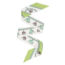 TWILLY IN SETA VERDE CHIARO Lucky elephant
