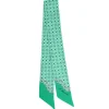 TWILLY IN SETA VERDE Microfantasia fiore