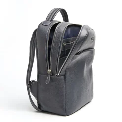 ZAINO BLU IN PELLE Con schienale rinforzato