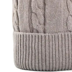 BERRETTO BEIGE A trecce in cashmere