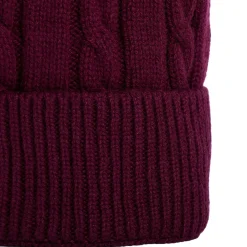 BERRETTO BORDEAUX A trecce in cashmere
