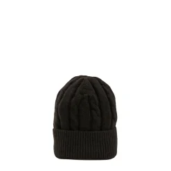 BERRETTO NERO A trecce in cashmere
