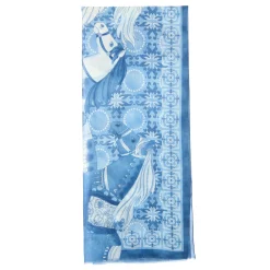 STOLA BLU IN CASHMERE Collezione elefanti